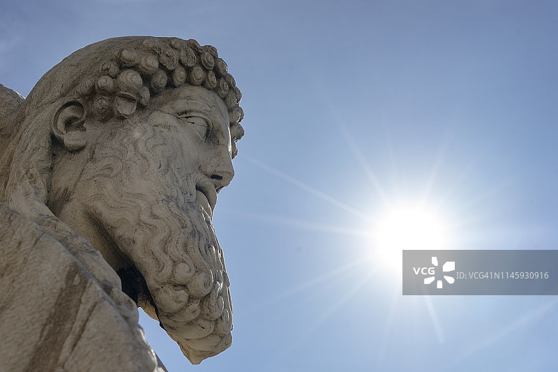 帕纳辛奈科体育场的半身像图片素材