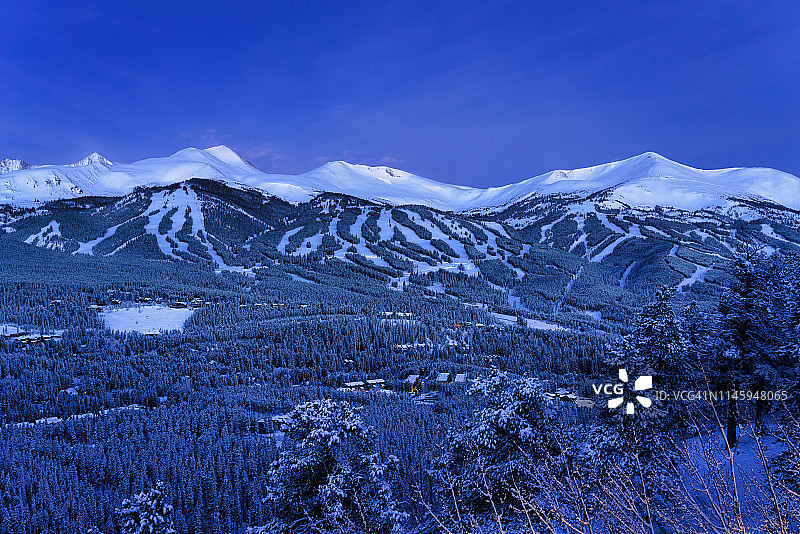 布雷肯里奇滑雪场雪景图片素材