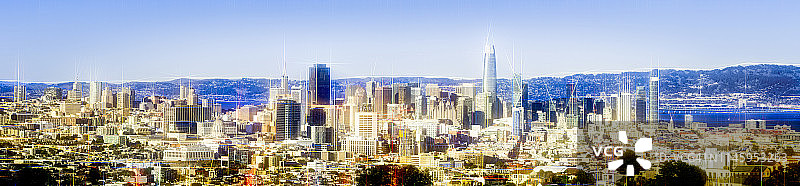 下午的旧金山天际线图片素材