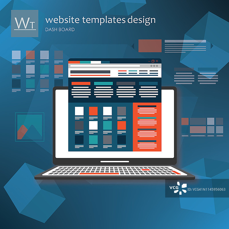 网页设计浏览器插画图片素材