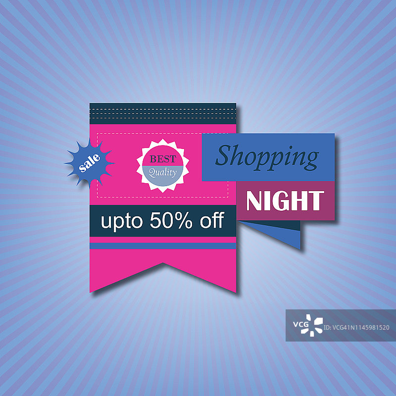 夜间购物插画图片素材