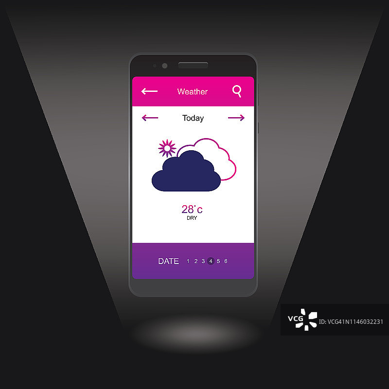 新潮手机App网站着陆页矢量主题模板设计图片素材