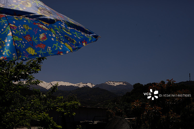 白色山脉图片素材