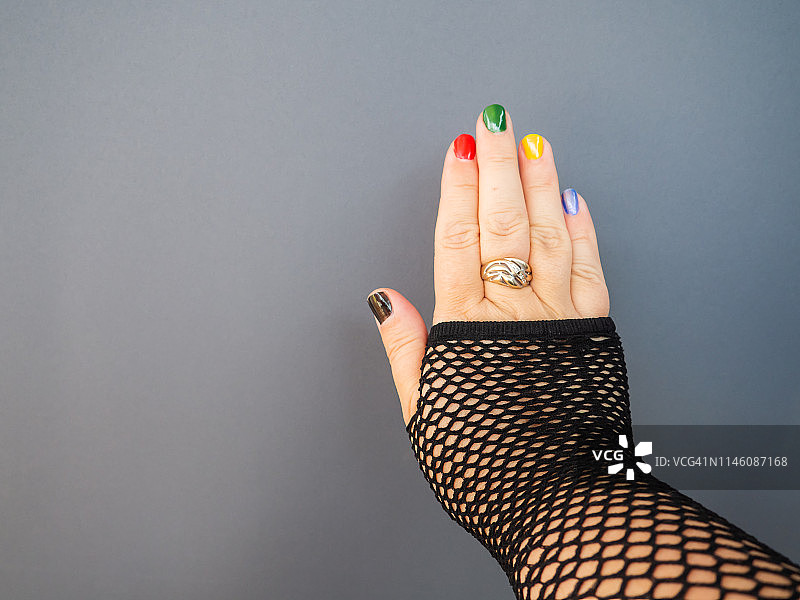 用手势交流的女人图片素材