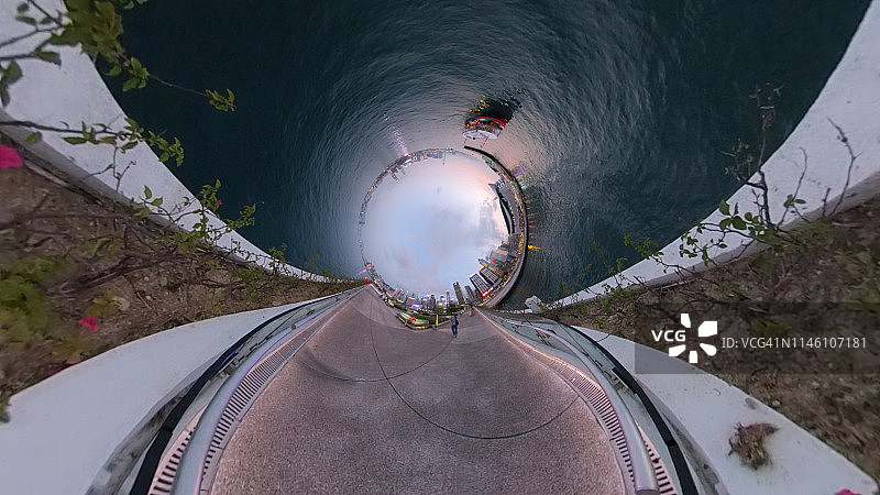 湾仔码头的奇特景象图片素材