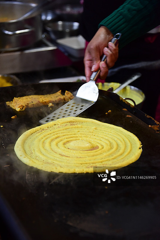 准备绿豆Dosa图片素材