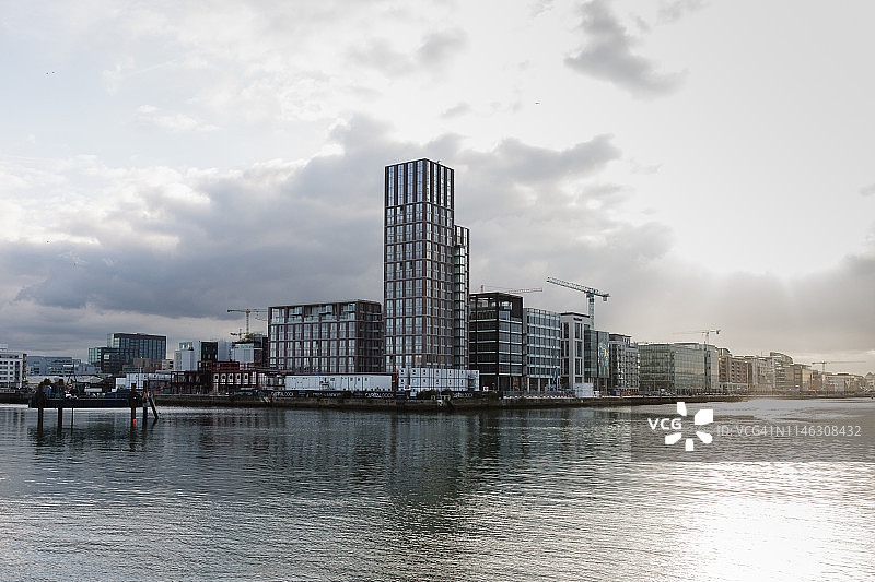 爱尔兰都柏林首都码头建筑图片素材