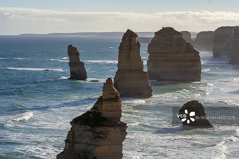 澳大利亚十二使徒岩在2005年崩塌前的景象图片素材