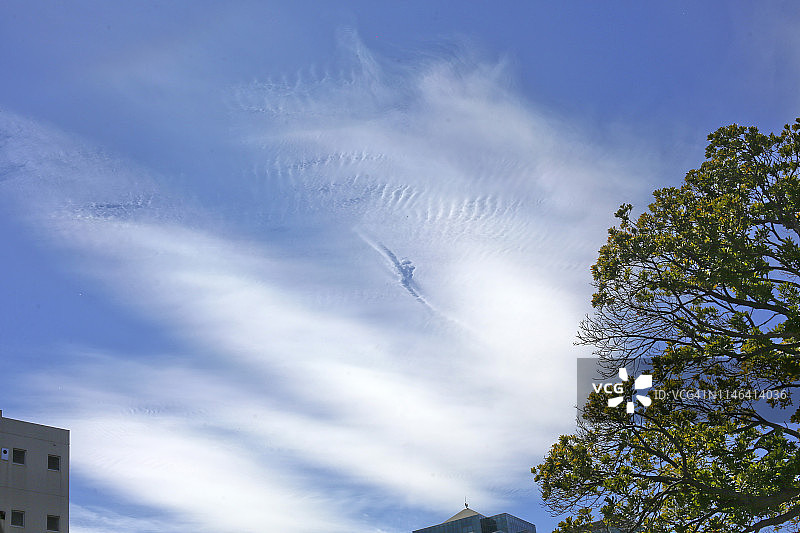 蓝天上有趣的白云图片素材