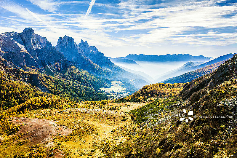 Paneveggio - 圣马蒂诺自然公园，多洛米蒂山脉，意大利图片素材