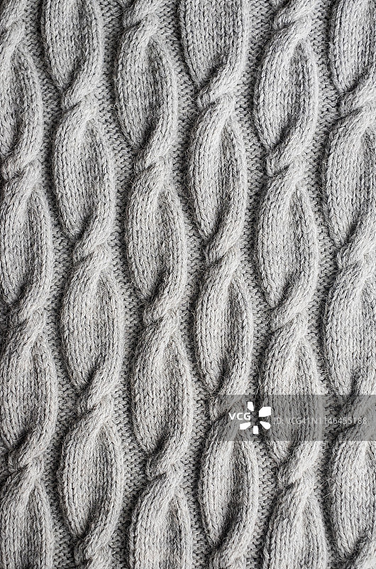 灰色针织面料纹理俯视图图片素材