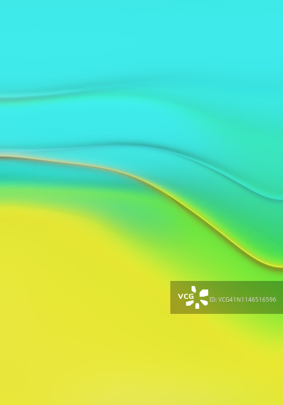潮流炫彩霓虹黄绿抽象波浪背景图片素材