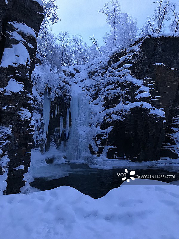 冰冻瀑布图片素材