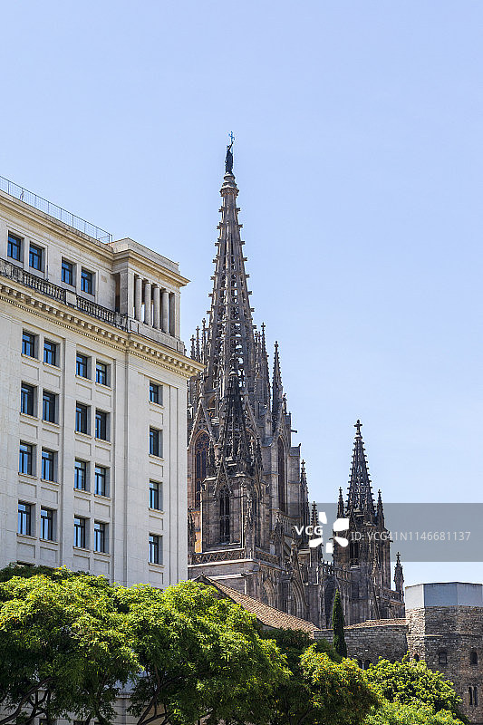 西班牙巴塞罗那哥特式主教座堂图片素材