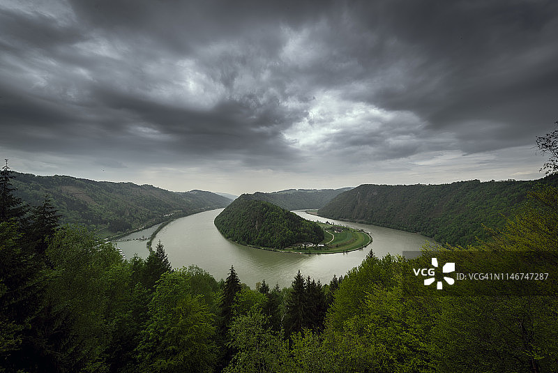 奥地利施勒根多瑙河上游图片素材