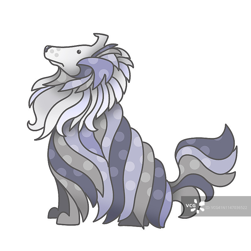 设得兰牧羊犬或柯利牧羊犬剪贴画插画图片素材