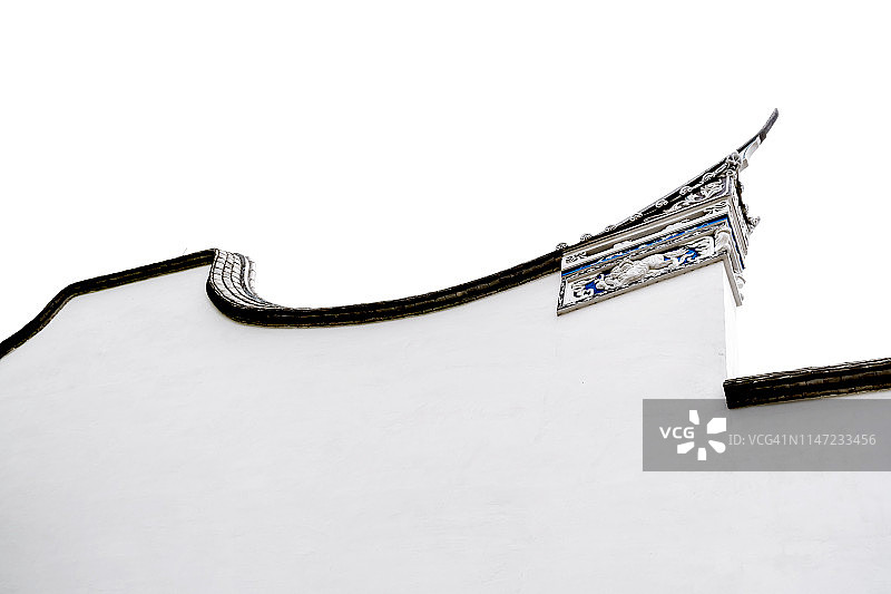 中式古典建筑屋顶线条图片素材