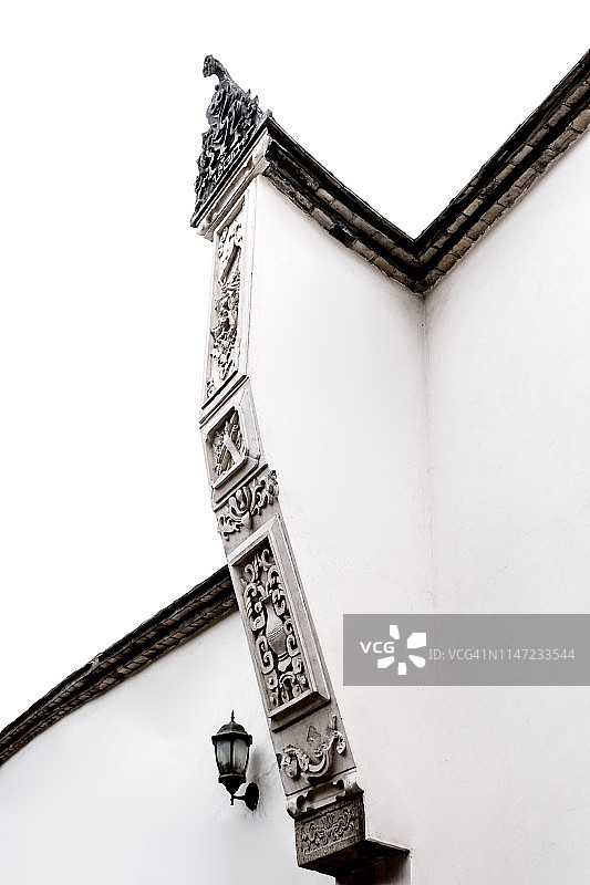 中式古典建筑屋顶线条图片素材