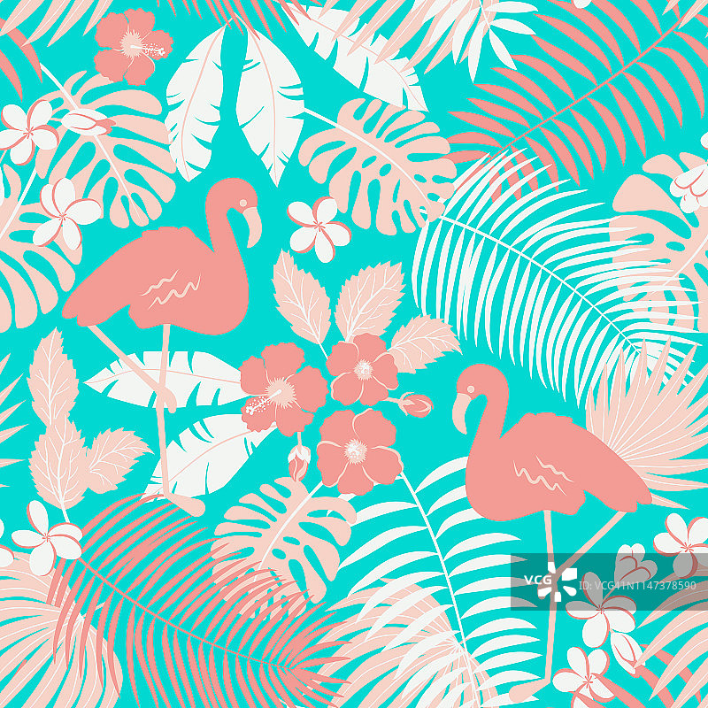 热带无缝图案图片素材