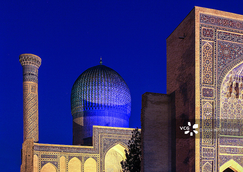 乌兹别克斯坦撒马尔罕的古尔-埃米尔陵墓图片素材