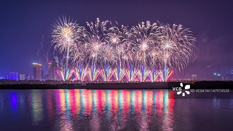 长沙烟火图片素材