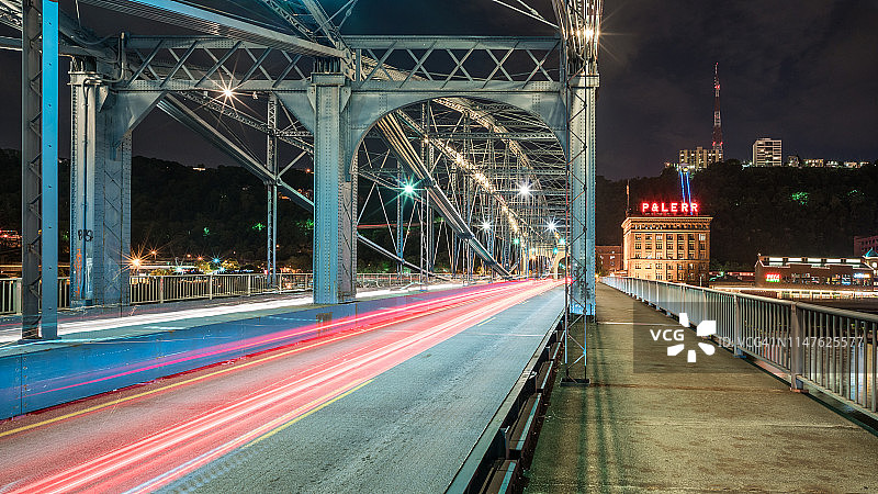 史密斯菲尔德街大桥和匹兹堡P&LERR车站图片素材