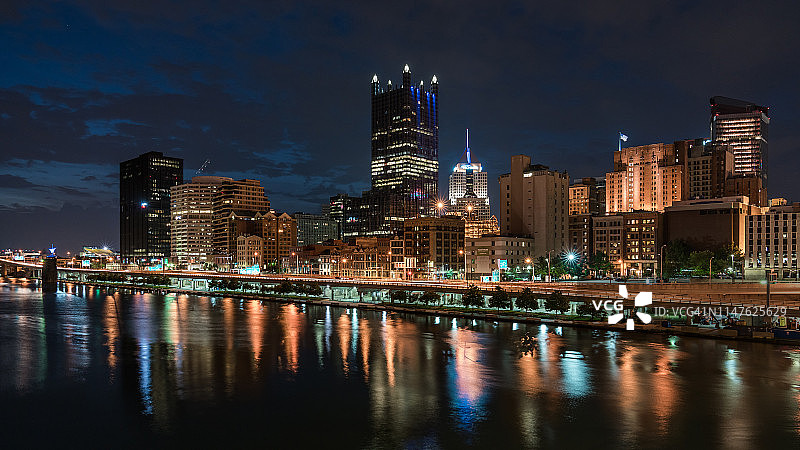 匹兹堡市中心天际线图片素材