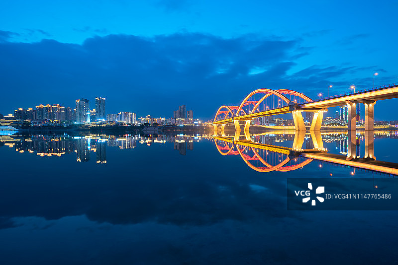 城市夜景桥梁风光图片素材