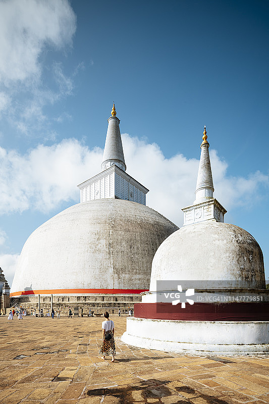 斯里兰卡阿努拉德普勒瑞wanweli舍利塔图片素材