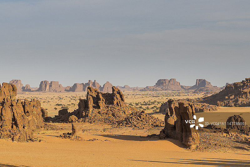 恩内迪高原的岩石地貌，非洲乍得图片素材