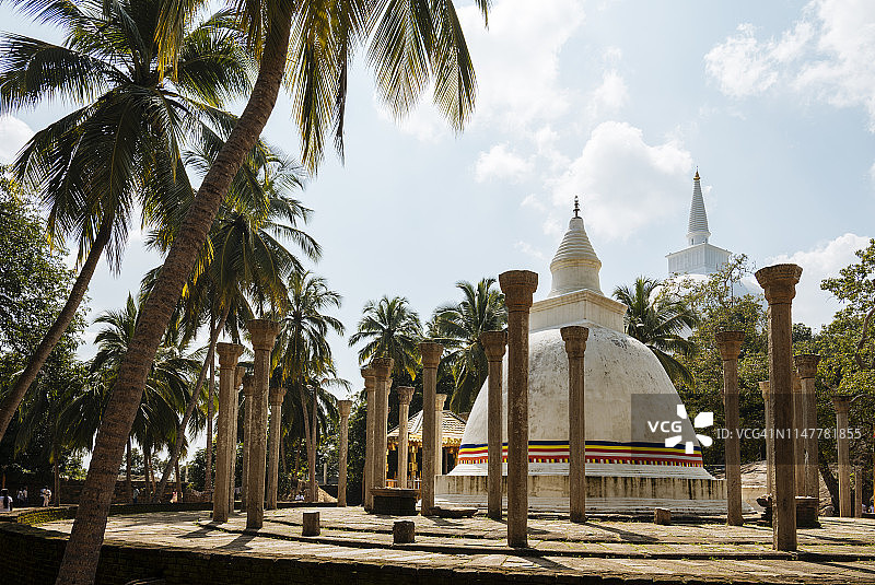 斯里兰卡北部中央省米欣特莱的安巴斯塔莱佛塔图片素材