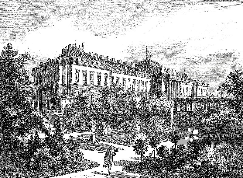 从莱茵河看到的科布伦茨城堡图片素材