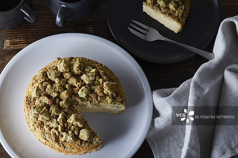 荞麦碎芝士蛋糕图片素材