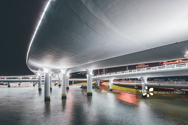 厦门筼筜湖夜景图片素材