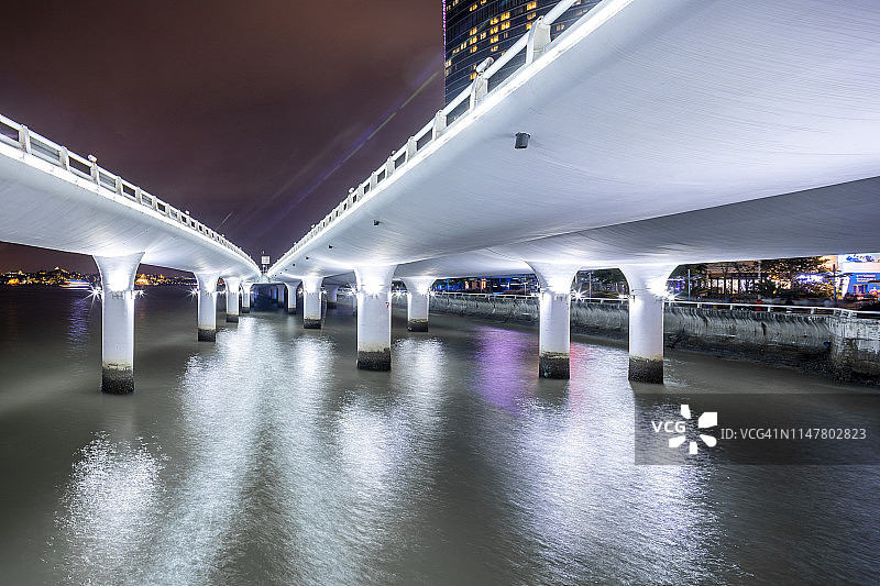厦门筼筜湖夜景图片素材
