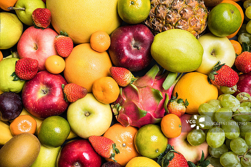 色彩鲜艳的水果背景图片素材