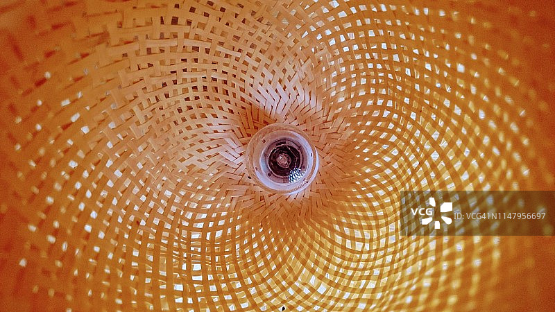 豪华藤编竹灯特写图片素材