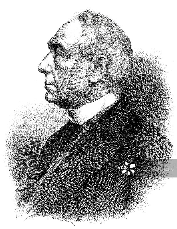 爱德华·西蒙博士，1810 - 1899，德国帝国法院院长图片素材
