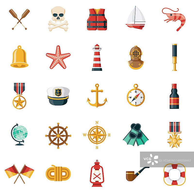 航海图标合集图片素材
