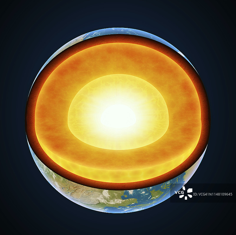 地球剖面图图片素材