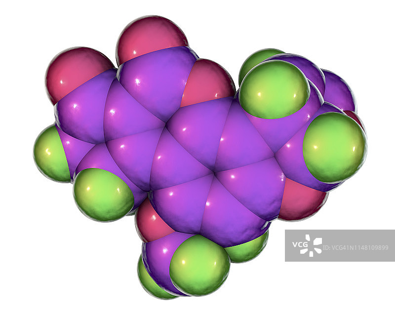黄曲霉毒素B1分子模型图片素材