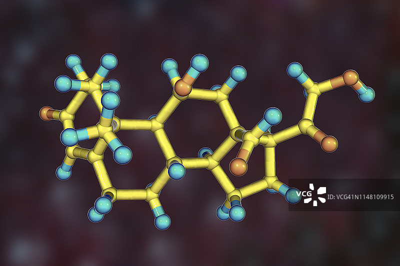 醛固酮激素分子模型图片素材