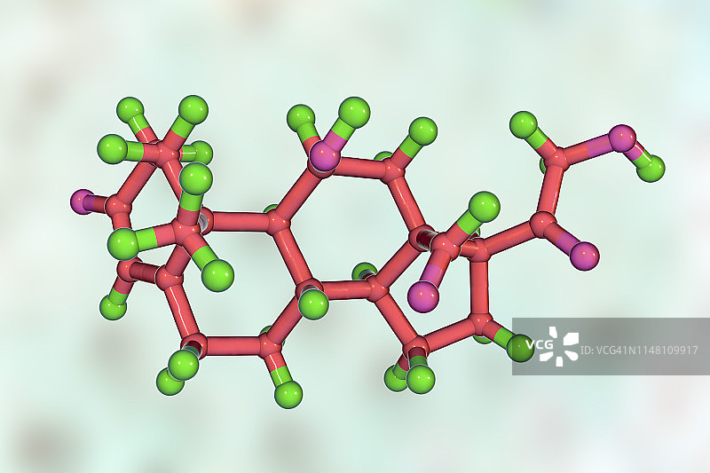 醛固酮激素分子模型图片素材