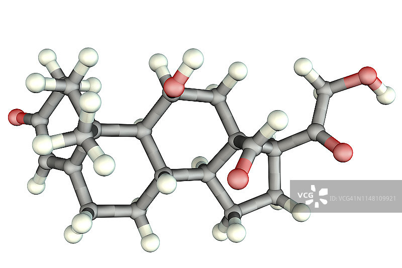醛固酮激素分子模型图片素材