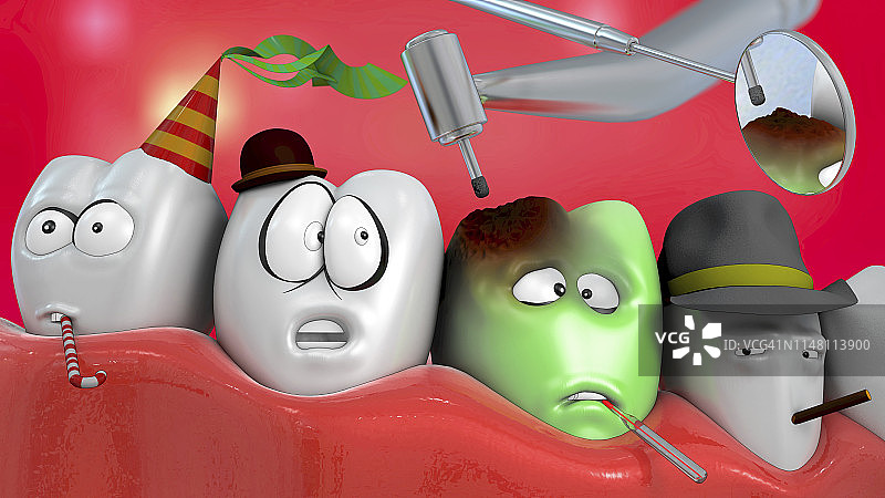 牙科概念插画图片素材