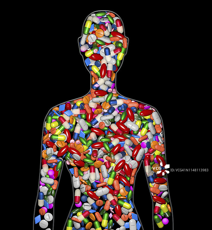 处方药成瘾概念图图片素材