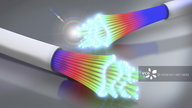 光纤示意图图片素材