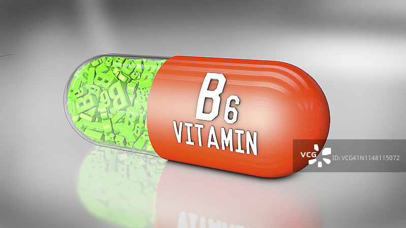 维生素B6胶囊，插图图片素材