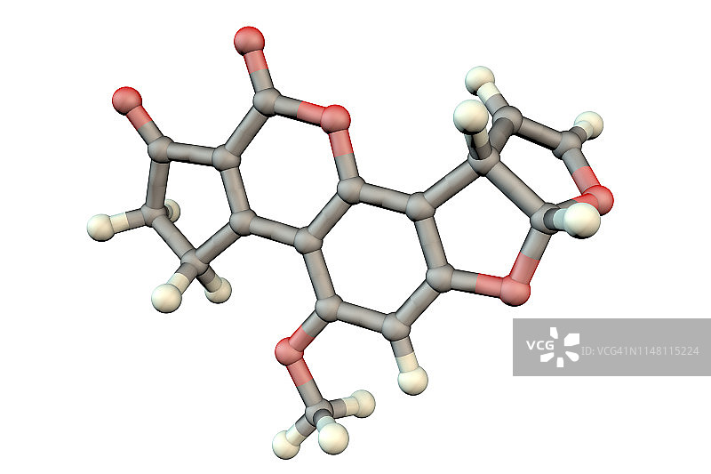 黄曲霉毒素B1分子模型图片素材