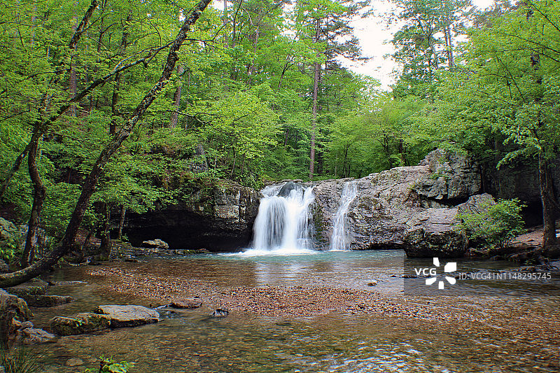 凯瑟琳湖瀑布，阿肯色州图片素材